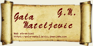 Gala Mateljević vizit kartica